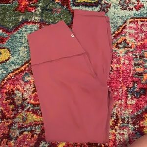 Mauve pink lulu lemon leggings